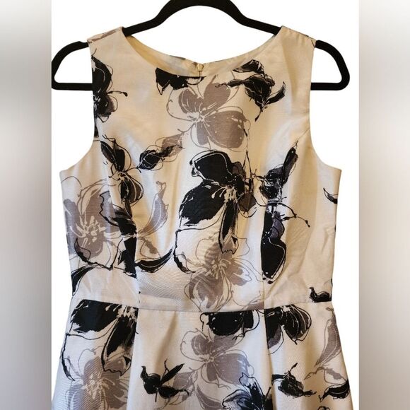 Danny and Nicole Black and Tan A-Line Midi Dress Wedding Guest, size 8 - Picture 2 of 3